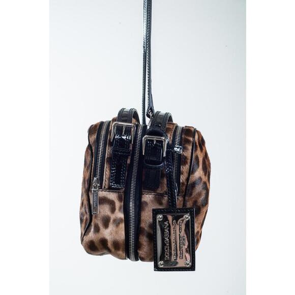 Dolce & Gabbana Leopard Print Pony Hair Camera Bag - Picture 2 of 8